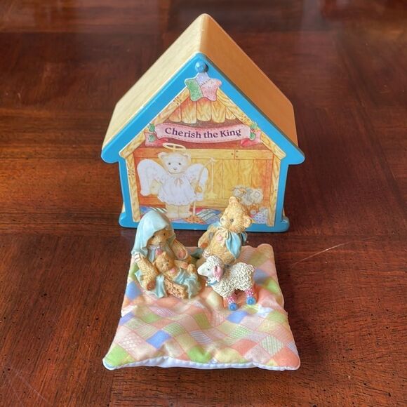 Cherished Teddies Mini Nativity Scene Christmas Holiday - Picture 1 of 7